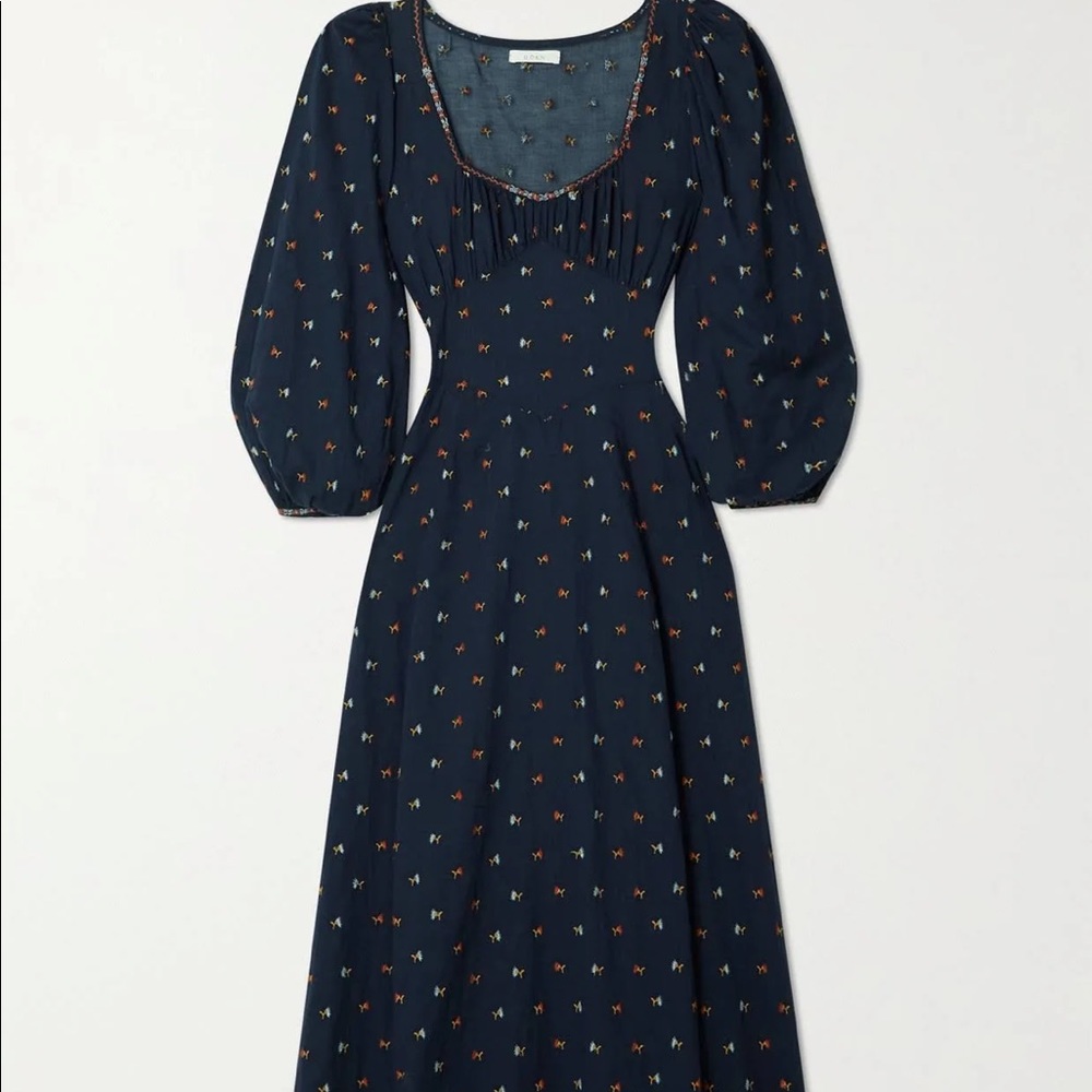 Doen Carolina embroidered cotton-voile maxi dress